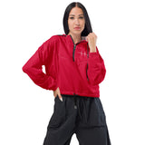 Women’s Cropped Windbreaker - Red/EKG