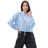 Women’s Cropped Windbreaker - Heather Blue