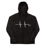 Unisex Lightweight FULL LENGTH Zip Up Windbreaker - EKG