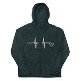 Unisex Lightweight FULL LENGTH Zip Up Windbreaker - EKG